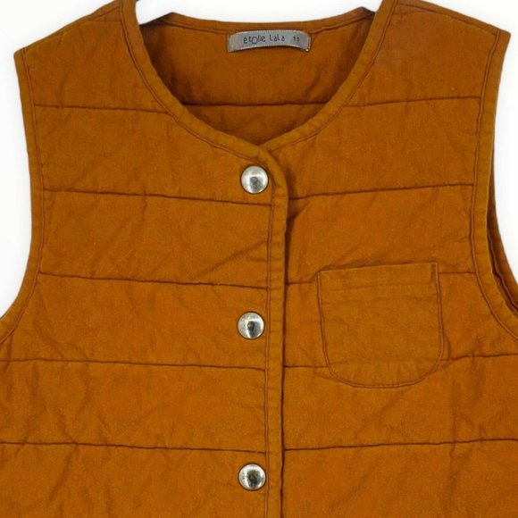 Etoile Lala Lightweight Button Quilted Vest 11 Kid - Picture 2 of 4